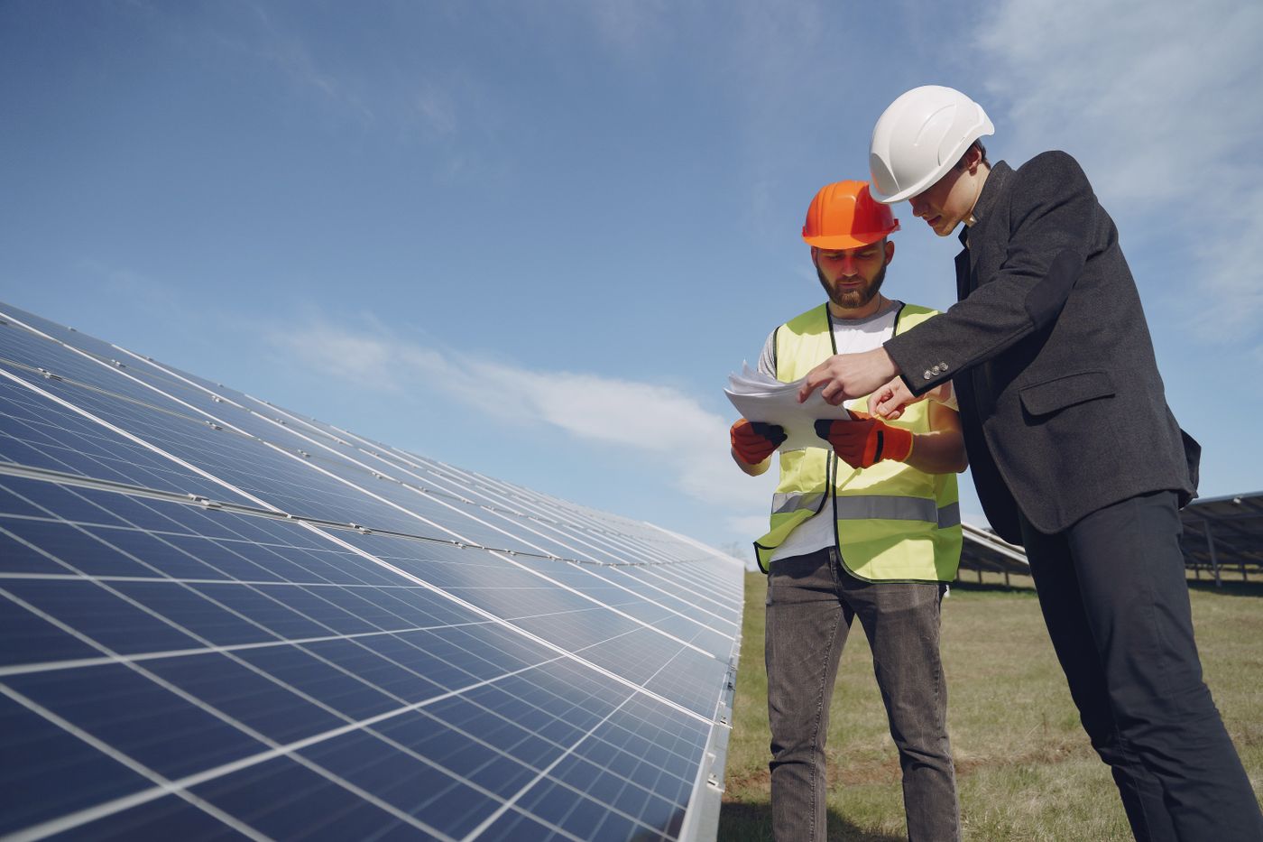 Portable solar panel angled toward the sun